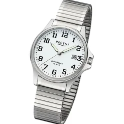 Regent Herren Armbanduhr Analog Edelstahlarmband silber URF1433