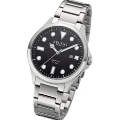Regent Herren Armbanduhr Analog Metallarmband silber URF1453