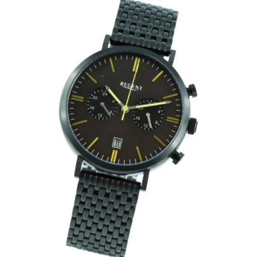 Regent Herren Armbanduhr Analog Metallarmband schwarz UR1152503