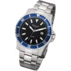 Regent Herren Armbanduhr Analog F-1182 Quarz-Uhr Metall silber URF1182