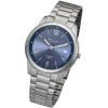 Regent Herren Armbanduhr Analog F-1173 Quarz-Uhr Titan silber URF1173