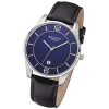 Regent Herren Armbanduhr Analog F-1235 Quarz-Uhr Leder schwarz URF1235