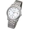Regent Herren Armbanduhr Analog F-208 Quarz-Uhr Titan silber URF208