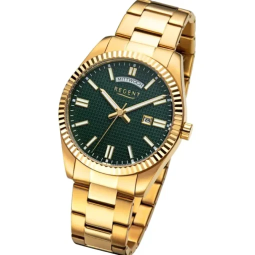 Regent Herren Armbanduhr Analog Metallarmband gold UR1142587