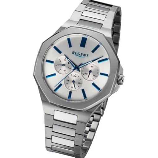 Regent Herren Armbanduhr Analog Metallarmband silber URBA769