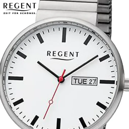 Regent Herren Armbanduhr Analog Edelstahlarmband silber URF1354
