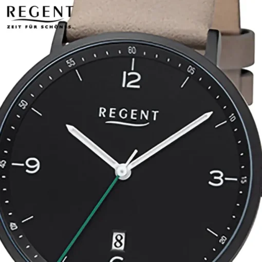 Regent Herren Armbanduhr Analog Lederarmband braun URF1532