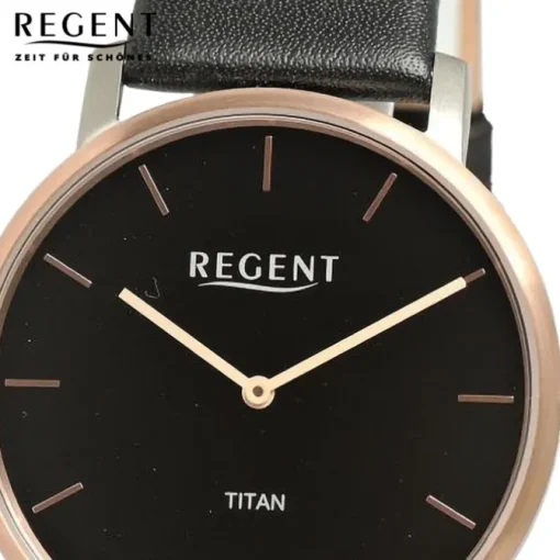 Regent Herren Armbanduhr Analog Lederarmband schwarz UR1094069