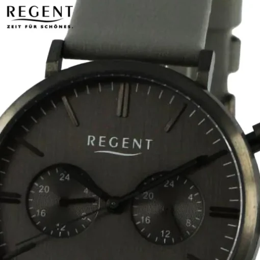 Regent Herren Armbanduhr Analog Lederarmband dunkelgrau UR1111501
