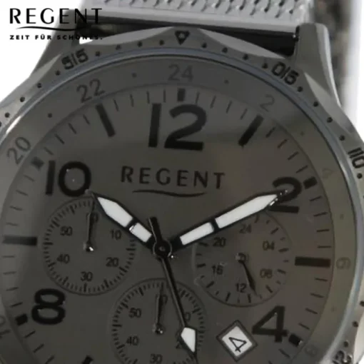 Regent Herren Armbanduhr Analog Metallarmband grau UR1151547