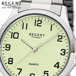 Regent Herren Armbanduhr Analog 1152405 Quarz-Uhr Metall silber UR1152405