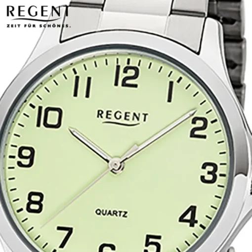 Regent Herren Armbanduhr Analog 1152405 Quarz-Uhr Metall silber UR1152405