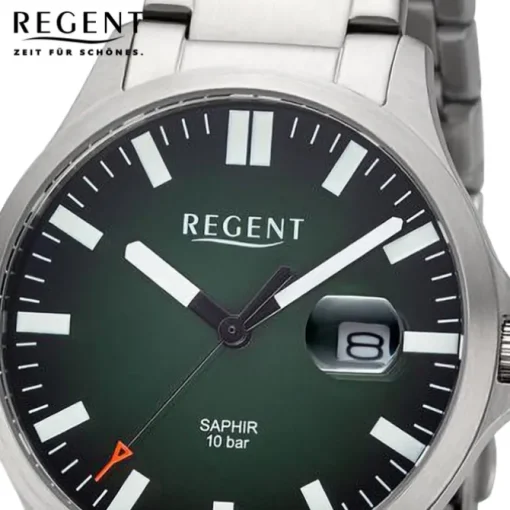 Regent Herren Armbanduhr Analog Metallarmband silber URBA793