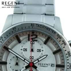 Regent Herren Armbanduhr Chronograph Metallarmband silber UR1152507