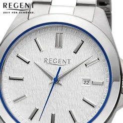 Regent Herren Armbanduhr Analog Metallarmband silber URBA812