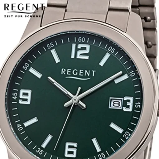 Regent Herren Armbanduhr Analog Metallarmband grau silber URF1447