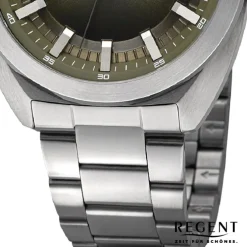 Regent Herren Armbanduhr Analog Metallarmband silber URBA825