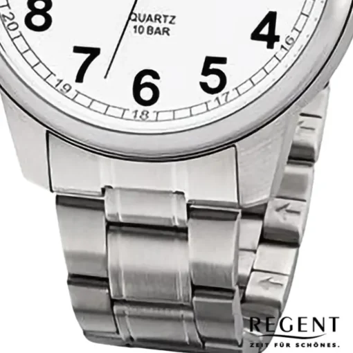 Regent Herren Armbanduhr Analog Metallarmband silber URF1275