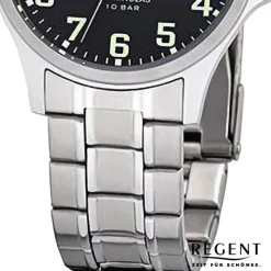 Regent Herren Armbanduhr Analog Metallarmband silber URF1282