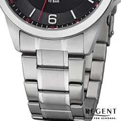 Regent Herren Armbanduhr Analog Metallarmband silber URF1288