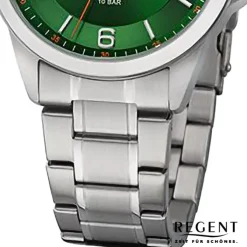 Regent Herren Armbanduhr Analog Metallarmband silber URF1289