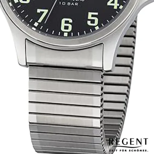 Regent Herren Armbanduhr Analog Edelstahlarmband silber URF1350