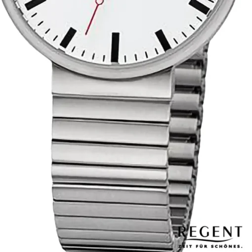 Regent Herren Armbanduhr Analog Edelstahlarmband silber URF1354