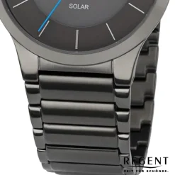 Regent Herren Armbanduhr Analog Metallarmband dunkelgrau URBA726