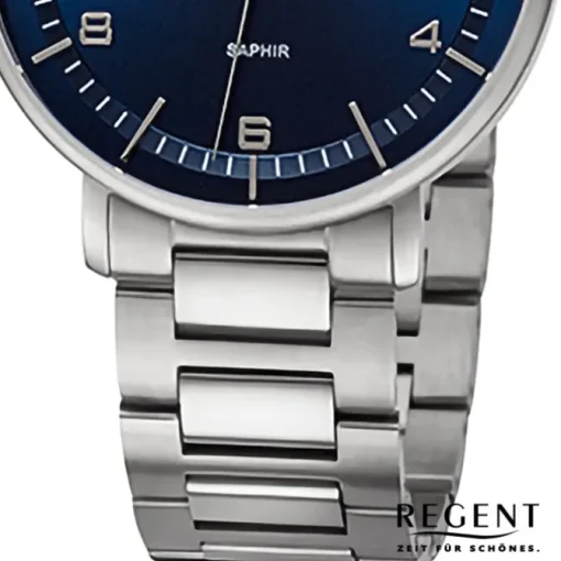 Regent Herren Armbanduhr Analog Metallarmband silber URF1520