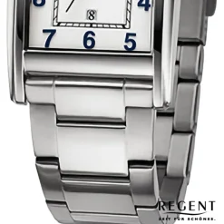 Regent Herren Armbanduhr Analog Metallarmband silber URF1523