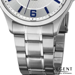 Regent Herren Armbanduhr Analog Metallarmband silber URF1525