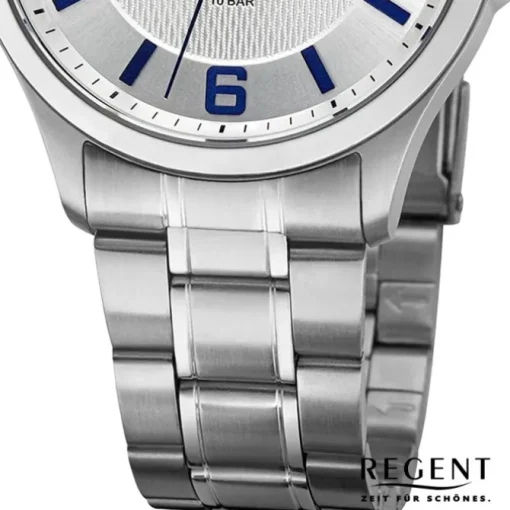 Regent Herren Armbanduhr Analog Metallarmband silber URF1525