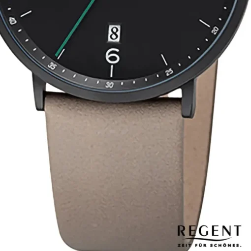 Regent Herren Armbanduhr Analog Lederarmband braun URF1532