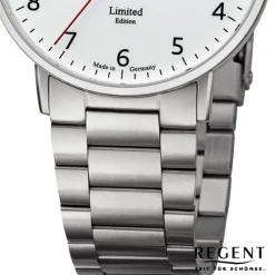 Regent Herren Armbanduhr Analog Metallarmband silber URGM2300