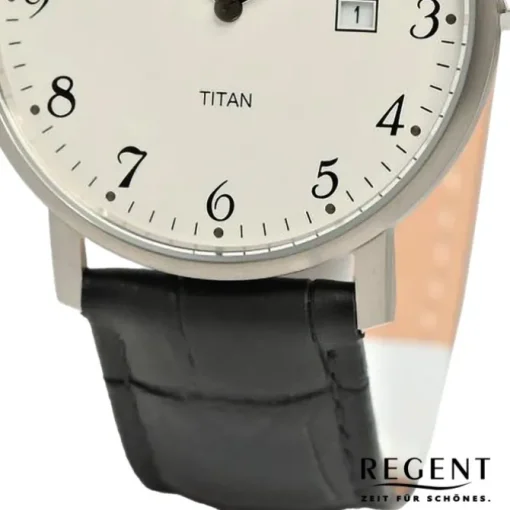 Regent Herren Armbanduhr Analog Lederarmband schwarz UR1094063