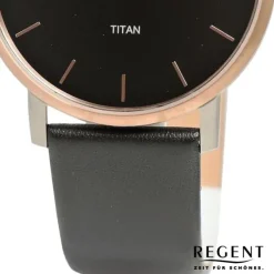 Regent Herren Armbanduhr Analog Lederarmband schwarz UR1094069