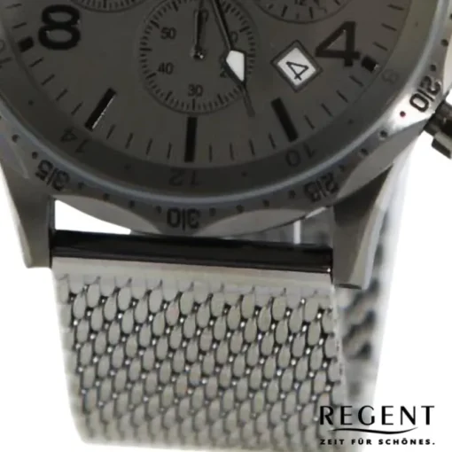 Regent Herren Armbanduhr Analog Metallarmband grau UR1151547
