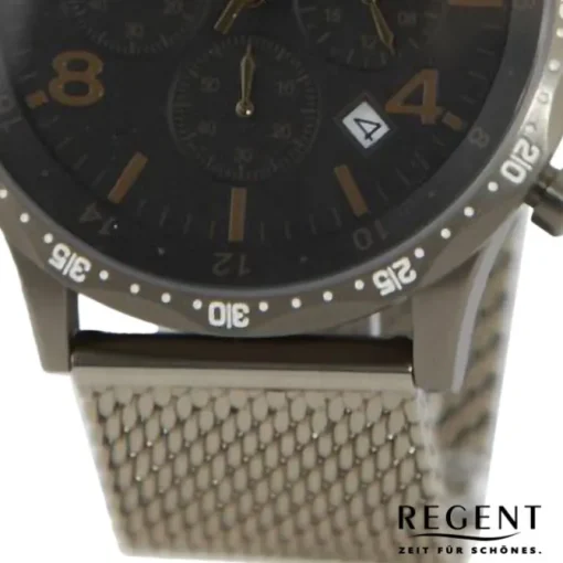 Regent Herren Armbanduhr Analog Metallarmband hellbraun UR1151548