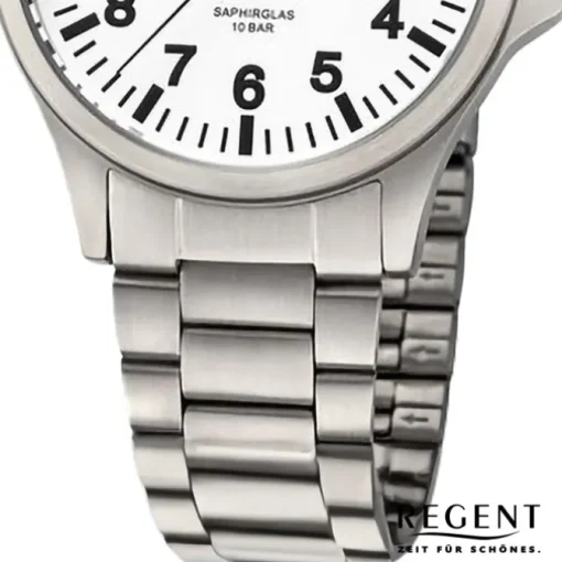Regent Herren Armbanduhr Analog Metallarmband silber UR1192570
