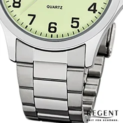 Regent Herren Armbanduhr Analog 1152405 Quarz-Uhr Metall silber UR1152405