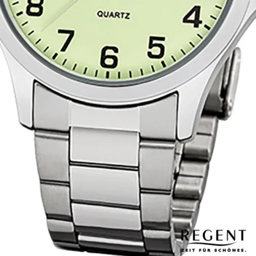Regent Herren Armbanduhr Analog 1152405 Quarz-Uhr Metall silber UR1152405