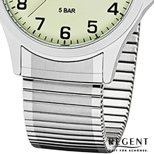 Regent Herren Armbanduhr Analog 1242425 Quarz-Uhr Metall silber UR1242425