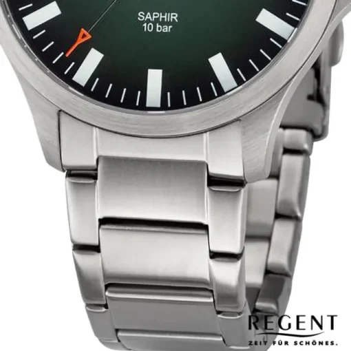 Regent Herren Armbanduhr Analog Metallarmband silber URBA793
