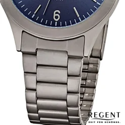 Regent Herren Armbanduhr Analog Metallarmband grau URF1438