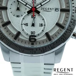 Regent Herren Armbanduhr Chronograph Metallarmband silber UR1152507