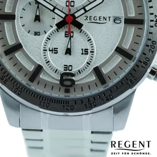 Regent Herren Armbanduhr Chronograph Metallarmband silber UR1152507