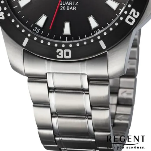 Regent Herren Armbanduhr Analog Metallarmband silber URBA755