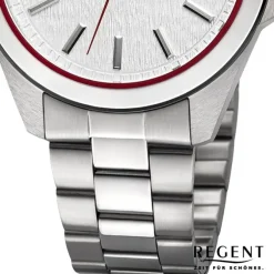 Regent Herren Armbanduhr Analog Metallarmband silber URBA813