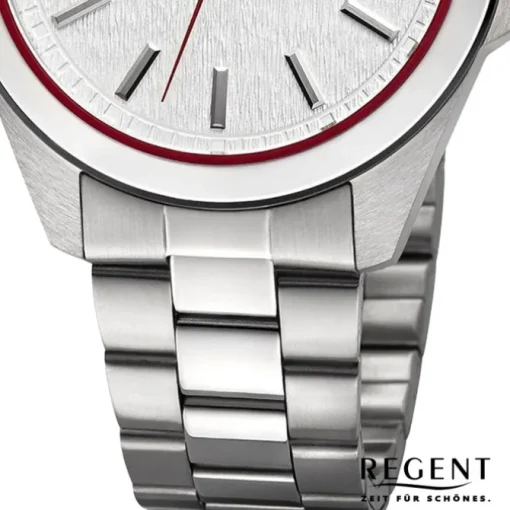 Regent Herren Armbanduhr Analog Metallarmband silber URBA813