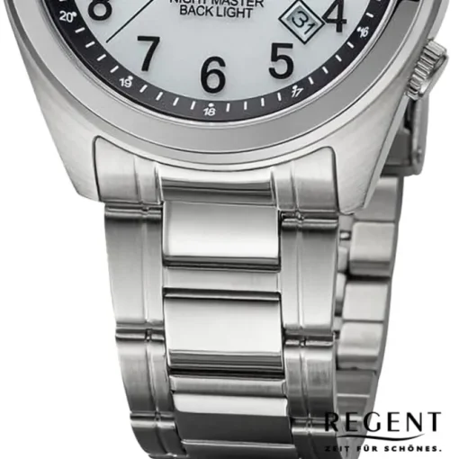 Regent Herren Armbanduhr Analog Metallarmband silber URBA774